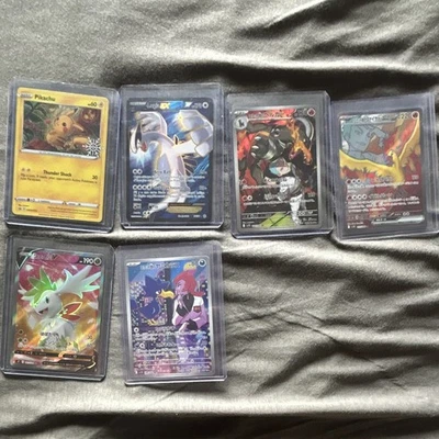 Lot 6 cartes Pokémon JCC japonaises Holo/Full Art : Pikachu Cynthia Garchomp ex - Photo 1/2