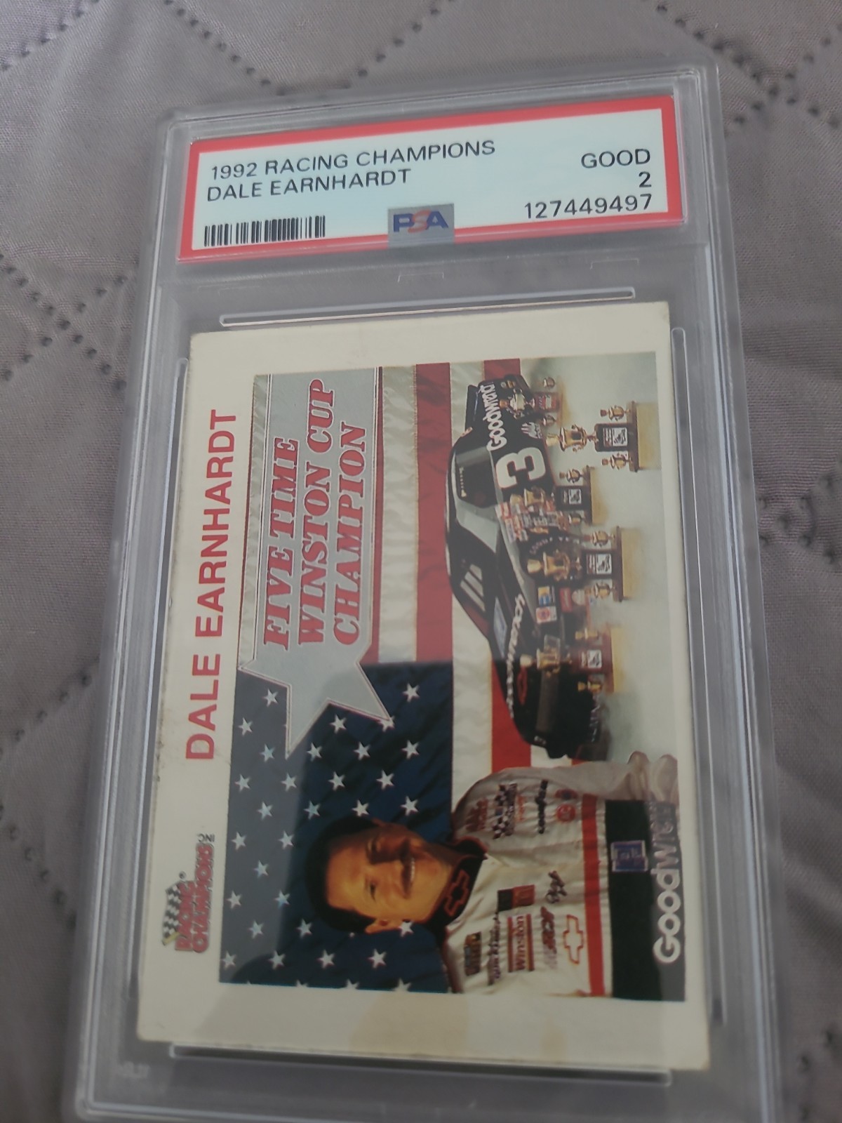 1992 Racing Champions Dale Earnhardt PSA 2 Graded Card view 2