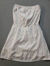 GAP White Strapless Embroidered Dress Women's Size Small