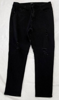 TALA Distressed Dark Wash Stretch Denim Jeans Women Regular Size 12