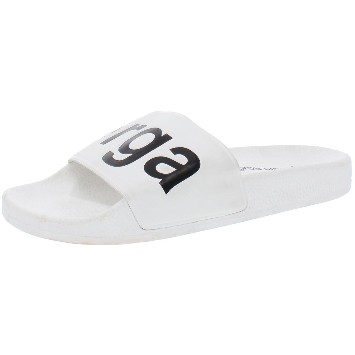 Superga Womens 1908 White Pool Slides Size 6 Medium B M 1883