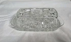 Vintage Anchor Hocking Covered Butter Dish Star Of David EAPG Prescut