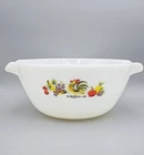 Vintage Anchor Hocking Fire King Chanticleer Milk Glass Mixing Bowl 11.75" x 10"
