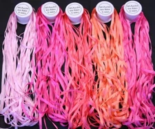 New 55yards 100% Pure Silk 7 mm Size Embroidery Ribbon Pink Brazilian Embroidery
