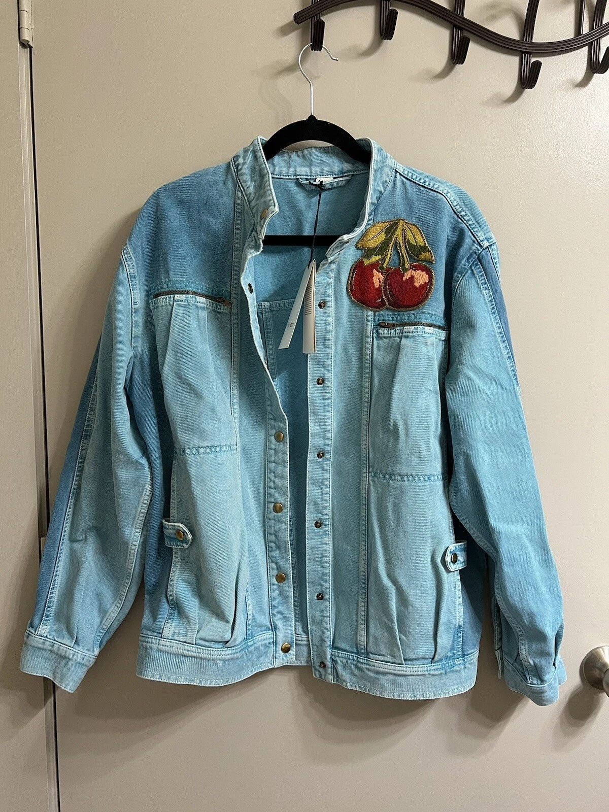 Veste teinte lavée en coton vert cerise Gucci taille 38 (article 21,3)