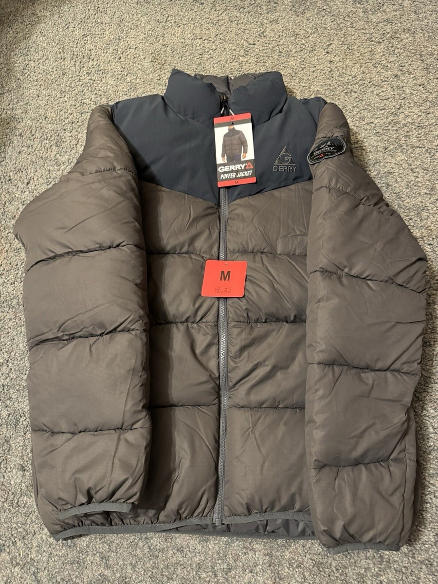 Gerry Mens Heritage Edition Heavy Puffer Jacket Gray Medium Wind