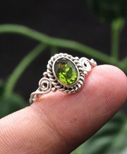 Peridot Ring 925 Sterling Silver Band Statement Ring Handmade Ring All size
