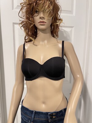 Change Lingerie Black Padded Multiway Strapless Bra 32B EUC