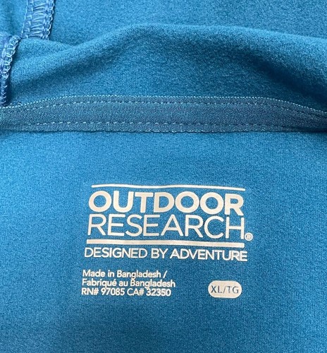 Outdoor Research Men’s Baritone Full Zip Hoodie Size XL Blue Jacket Stretch - Picture 5 of 9