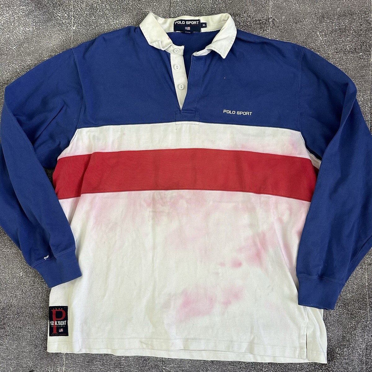 90’s POLO SPORT L/S Rugby Shirt VTG 90s Polo Sport Long Sleeve Rugby Shirt Adult 2XL Blue