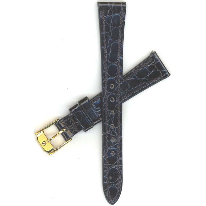 Movado Ladies 13mm Black Crocodile Grain Watch band 56930  display picture 1