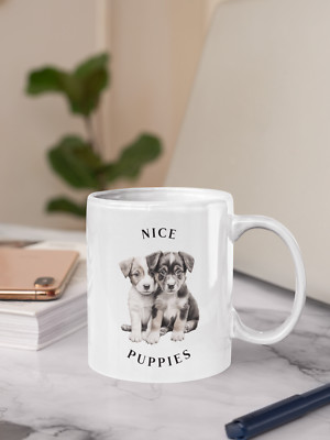Schöne Welpen, Witz, lustig, 11 oz Tasse, kostenlose Lieferung & P