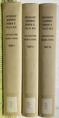 Pathology Reprints From B D Fallis MD 3 Volume Set Ex Libris
