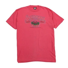 Dallas TV Series Vintage 1987 Single Stitch T Shirt Mens XL Pink Southfork Ranch