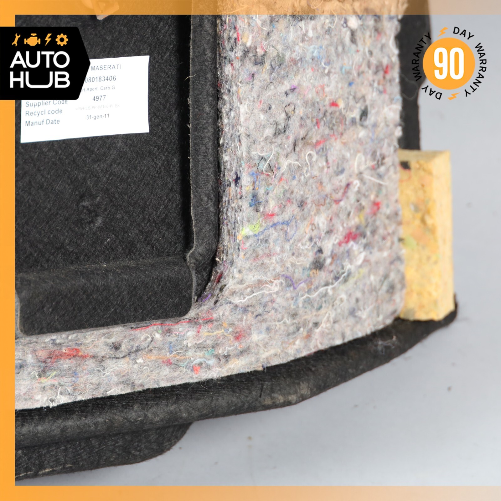 08-19 Maserati GranTurismo M145 Rear Left Side Trunk Floor Carpet Panel OEM 61k