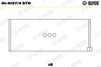 Glyco Pleuellager FüR Fiat Doblo 119 1.6 16V Stilo 192 192_ Lancia Lybra 839AX