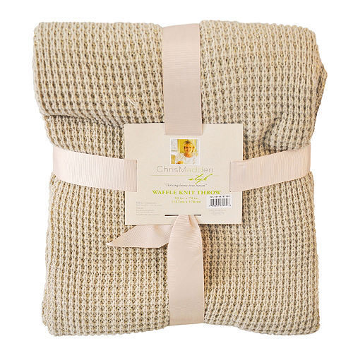Chris Madden Waffle Knit Throw ~ colore a scelta ~ nuovo con etichette! - Foto 4 di 4