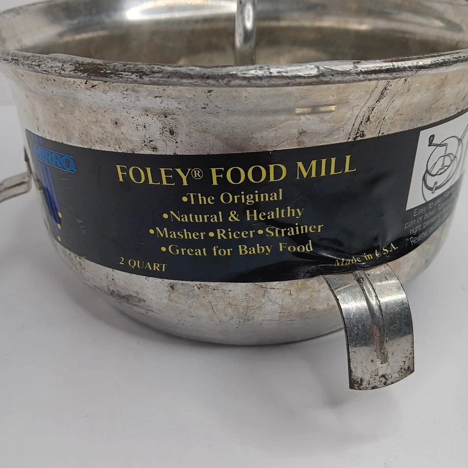 Foley Food Mill 7.5" 2 cuartos de galón de acero inoxidable triturador ricer colador 0101007 Foto 2 de 4