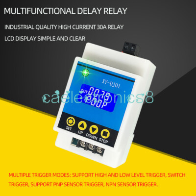 1X DC 6-30V Digital Sisplay trigger delay power-off cycle timing circuit switch