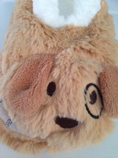 Snoozies Foot Covering Slippers Fur Animal Tan PUPPY Women's Size S 5-6 NWT