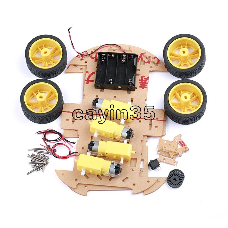 4WD 2WD Robot Smart Car Chassis Kits Speed Encoder 65x26mm Tire for Arduino UK