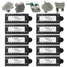 Dental Orthodontic Brackets Mini Roth 0.022 345 Hook Twin Metal Braces MIM 5-5