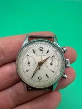 Vintage Clebar Landeron 48 Chronograph Manual Winding  Stainless Men's Watch