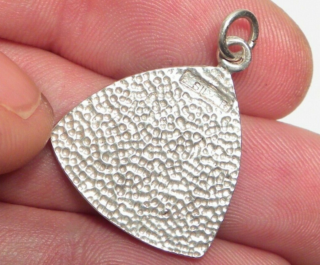 Vintage Solid Silver St Christopher Triangular Sh… - image 10