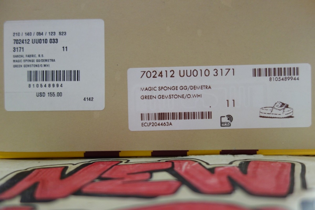 Gucci x Adidas Sandal Fabric, R.S. Magic Sponge GG/Demetra Green