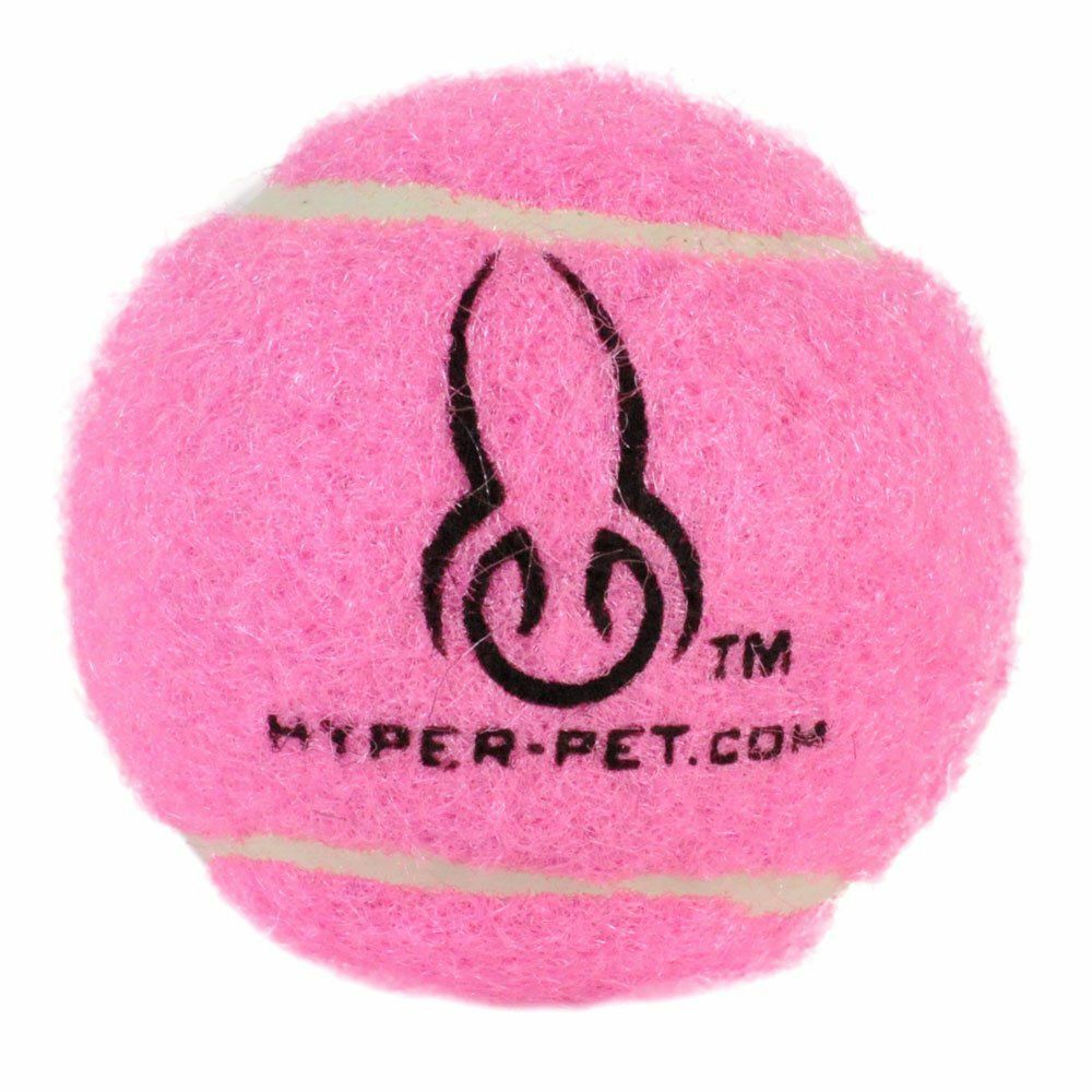 Hyper Pet Dog Throw n Launch and Fetch Tennis Balls Set of 4 Pink 2.5 inch New