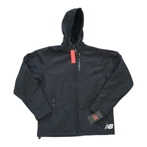 New Balance Men's Water Wind Resistant Softshell Jacket Running Black Size L
