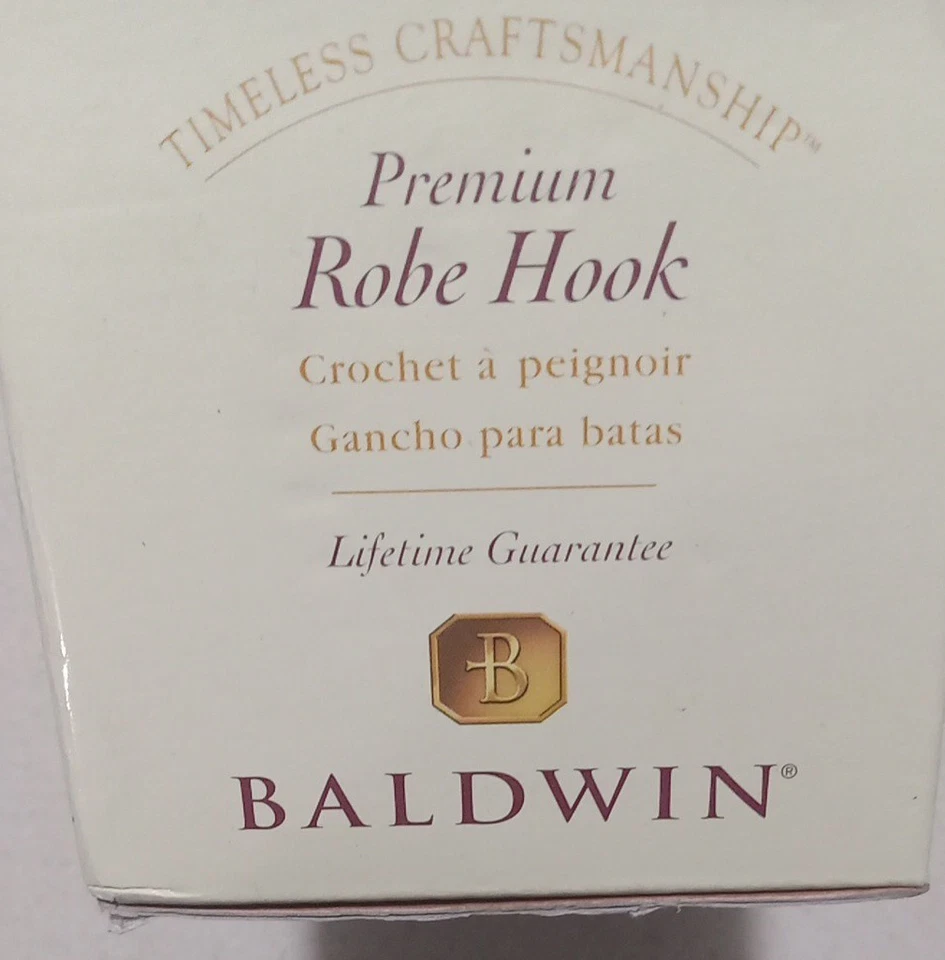 Gancho para bata Baldwin Laguna Premium pulido cromo y dorado. ¡Nuevo en caja! ¡NUEVO EN CAJA! Foto 3 de 4