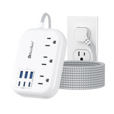 6 USB3 USB C Surge Protector Power Strip- Extension Cord 10 Ft with 24W USB C...