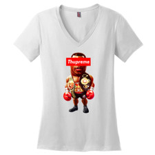 NEW Art Society WOMENS THUPREME TOON WHITE V NECK TEE SHIRT SM-4XL MADE IN USA