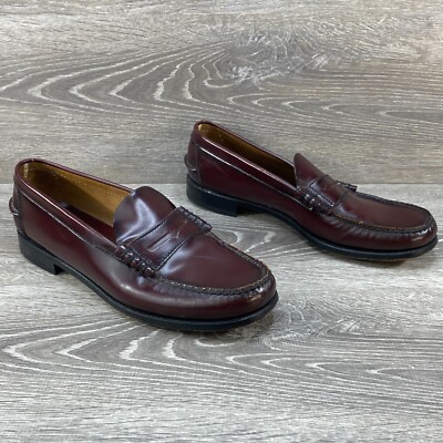 Mens 10 D FLS By Florsheim Penny Loafer 30253 Burgundy Leather Shoes FLS By Florsheim Men main image 3
