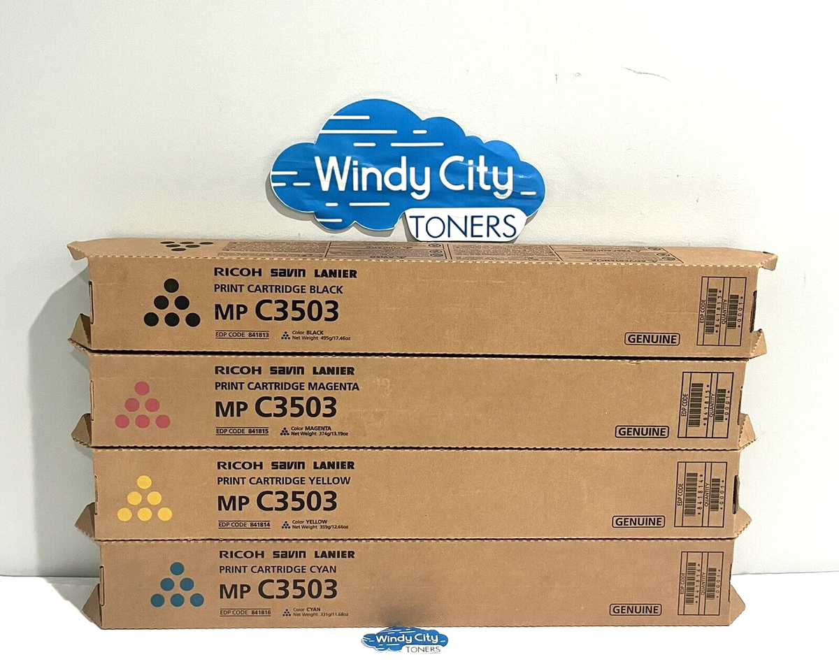 Ricoh 841813 841814 841815 841816 Toner Cartridge Full Set