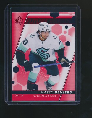 MATTY BENIERS 2022-23 UPPER DECK SP AUTHENTIC FUTURE WATCH RED RC PARALLEL