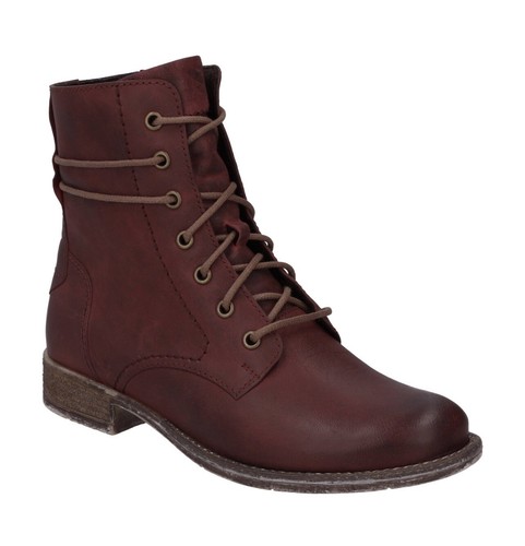 Josef Seibel Damen Combat Boot Sienna 70 Bordeaux Spitze Reißverschluss. Größe 36, US 6