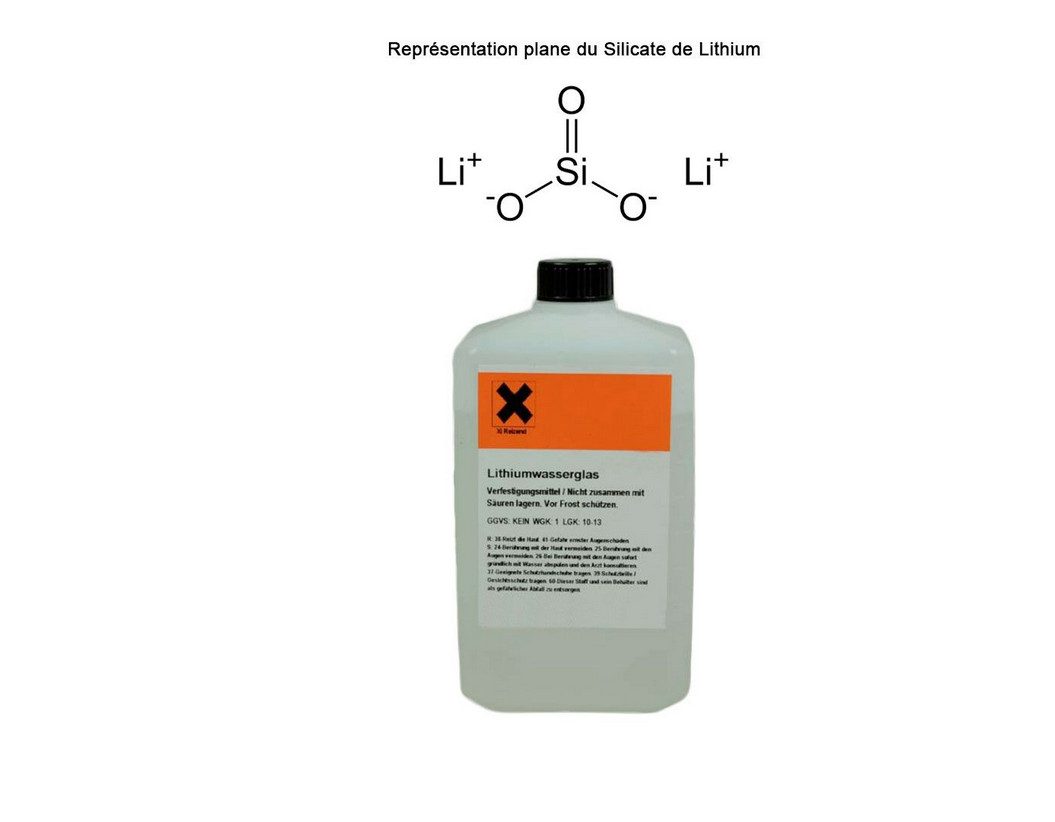 Silicate de lithium 27% pour fixer les enduits de chaux et terre 125ml