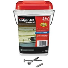 FastenMaster LedgerLok Flat Head Wood Screw - Bucket of 250 - 3-5/8"
