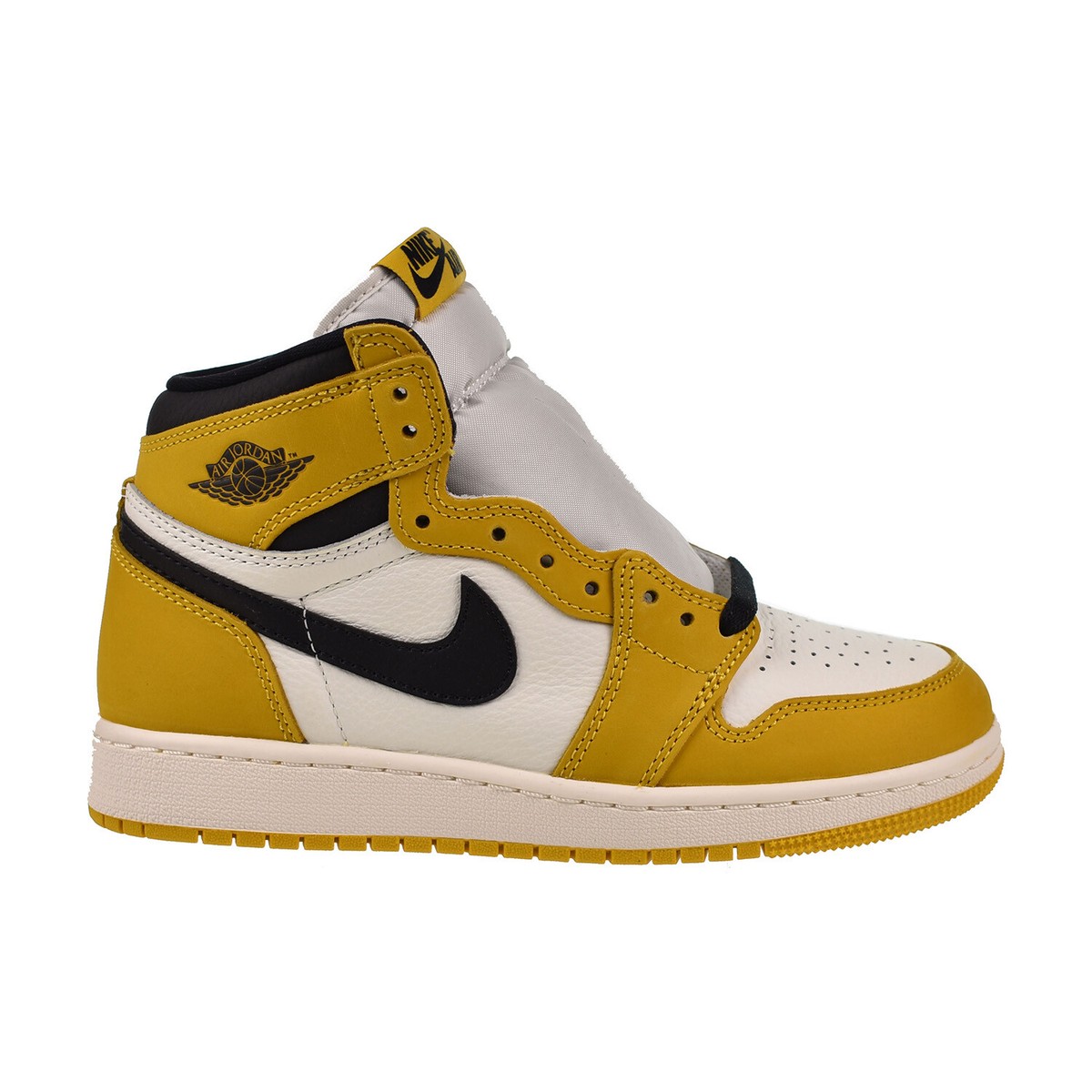 Jordan 1 Retro High OG (GS) Big Kids' Shoes Yellow Ochre-Sail