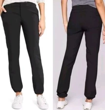 Athleta Wander Trek Tech Black Hiking Outdoor Travel Pants Joggers! Size 8P