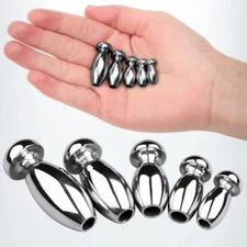 Male Sounding Jewelry Steel Hollow Penis Urethral Stretcher Dilator  Metal Plug