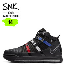 NIKE ZOOM LEBRON 3 QS 'THE SHOP' Hombre Zapatos de Baloncesto DO9354-001 Negro EE. UU. Talla 14