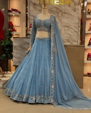 PARTY LEHENGA CHOLI INDIAN DESIGNER BOLLYWOOD LENGHA WEDDING ETHNIC BRIDAL NEW
