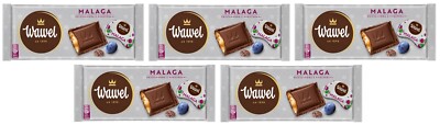 5 x Wawel MALAGA - Cream & Raisin Chocolate  5 x 92g - 475g/16.8oz
