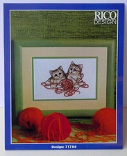 Kreuzstickbild "Katzen mit Wolle"  neu