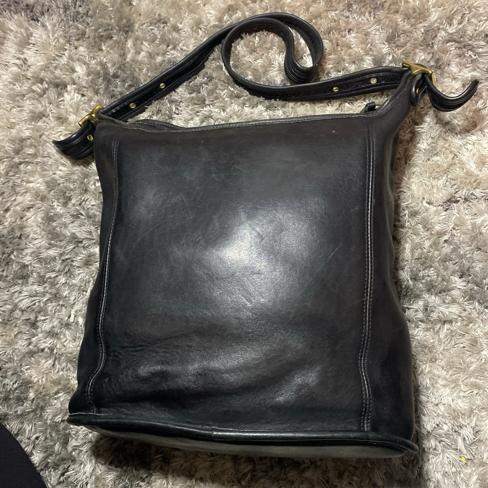 Coach Borsa Borsone Vintage Slim Nero Pelle Costa Rica #9060