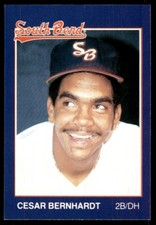 1988 Grand Slam Baseball Card Cesar Bernhardt South Bend White Sox #1