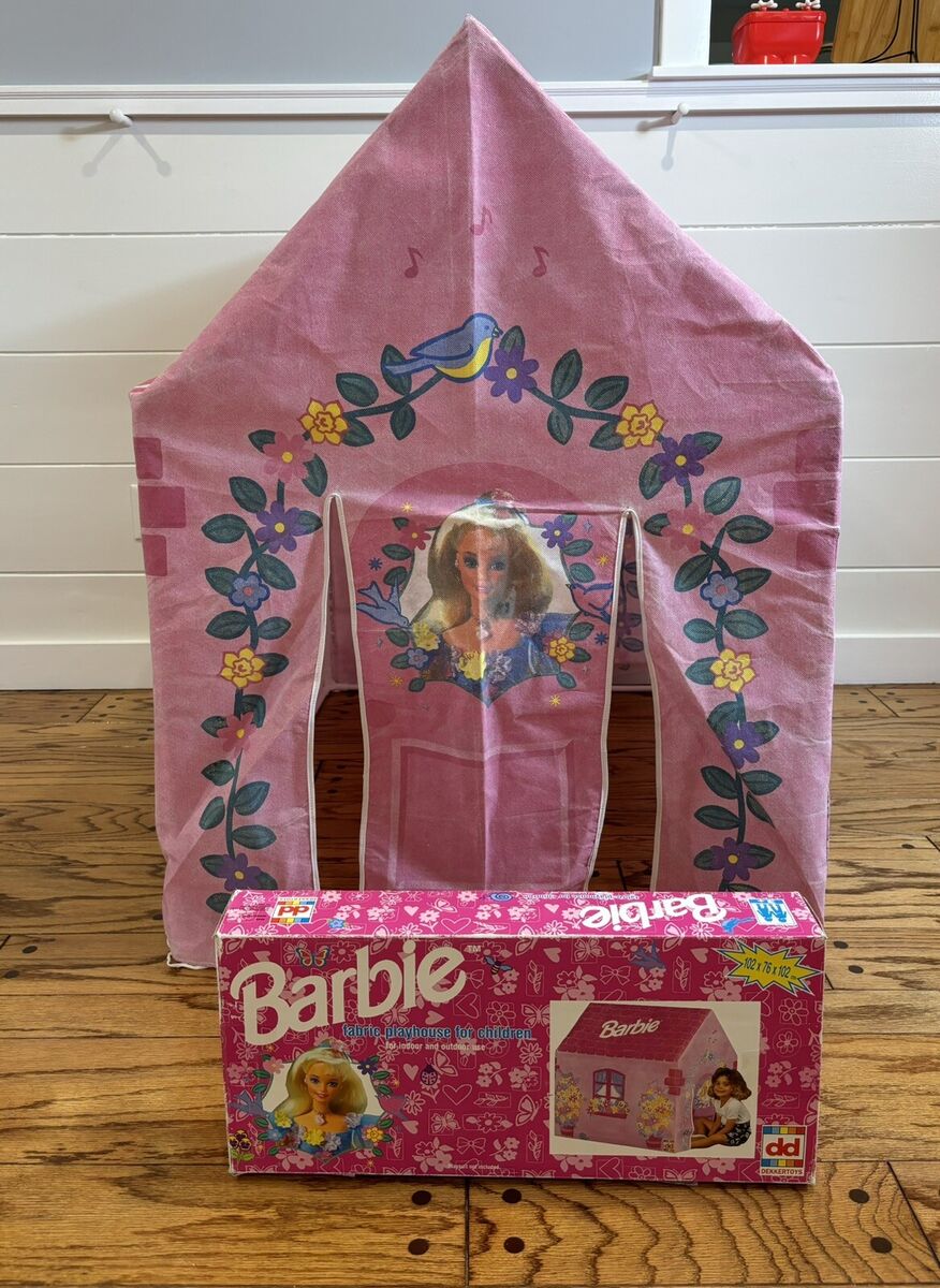 Rare Vintage 1990's Dekkertoys BARBIE Fabric Play House Tent Rare Vintage 1990's Dekkertoys BARBIE Fabric Play House Tent